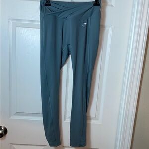 Gymshark Crossover Leggings Thunder Blue  Size XS Workout Performance Wear
